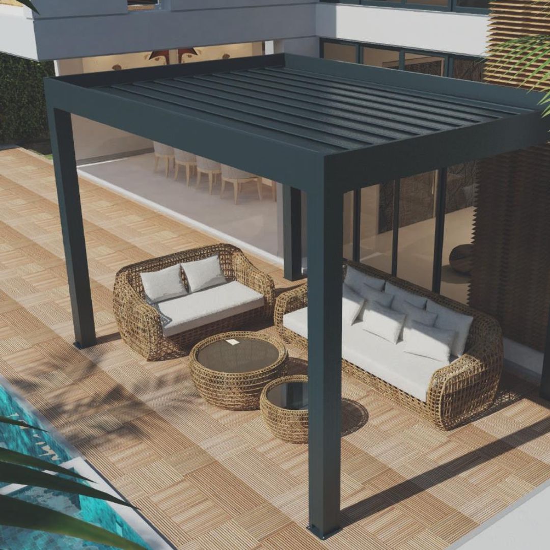 Pérgola bioclimatica autoportante