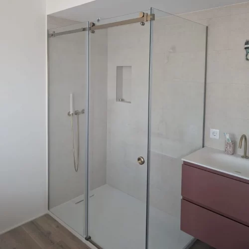 Mampara ducha 2 fijos y 1 corredera